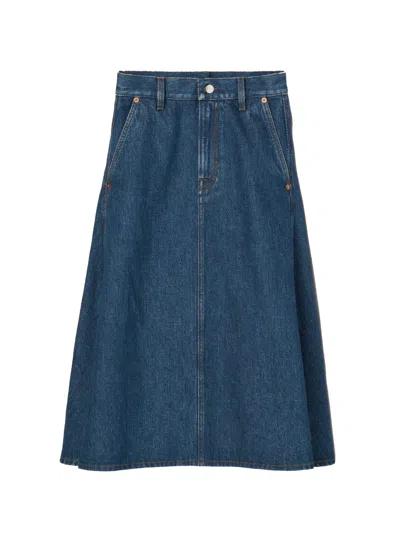 Gucci Blue Midi Skirt