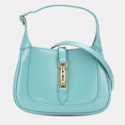 Pre-owned Gucci Blue Mini Calfskin Jackie 1961 Crossbody