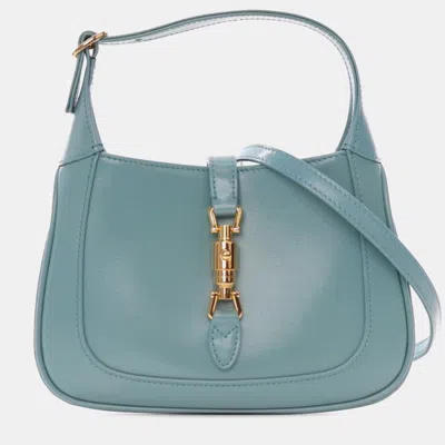 Pre-owned Gucci Blue Mini Calfskin Jackie 1961 Crossbody