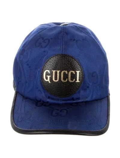 Pre-owned Gucci Blue Monogram Baseball Hat In Multi