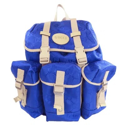 Pre-owned Gucci Blue Nylon Backpack ()