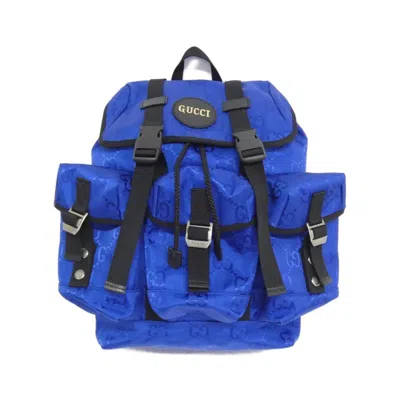 Pre-owned Gucci Blue Nylon Backpack ()