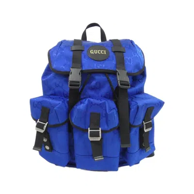 Pre-owned Gucci Blue Nylon Backpack ()
