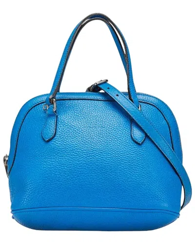 Pre-owned Gucci Blue Others 2way Handbag (authentic Pre-loved)