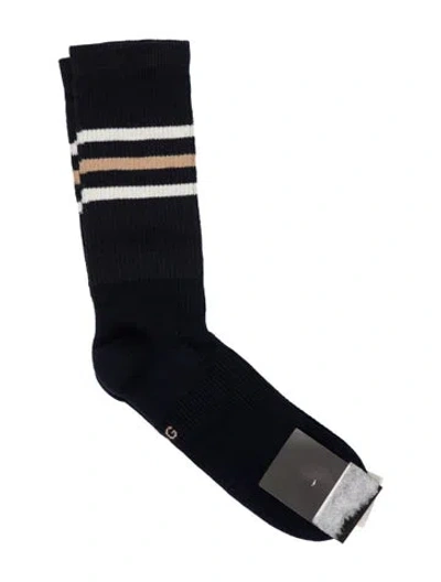 Pre-owned Gucci Blue Pattern Socks Size M W/tags