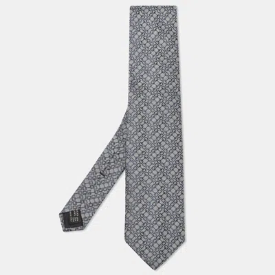 Pre-owned Gucci Blue Patterned Silk Standard Tie
