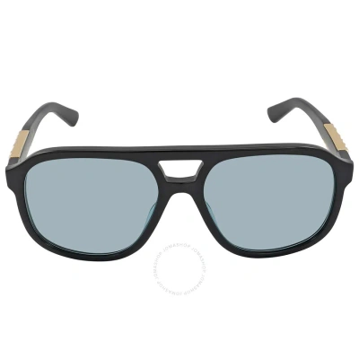 Gucci Blue Pilot Unisex Sunglasses Gg1188s 004 58 In Black / Blue
