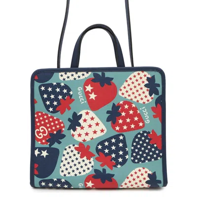 Pre-owned Gucci Blue Pvc Leather Tote Bag ()