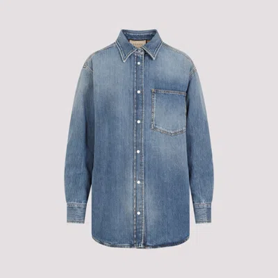 Gucci Washed-denim Shirt In Blue