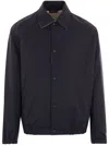 Gucci Reversible Polyester Gg Jacket In Blue