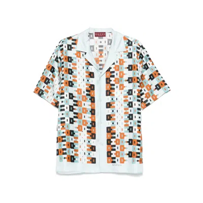 GUCCI GUCCI BLUE SHIRTS MEN