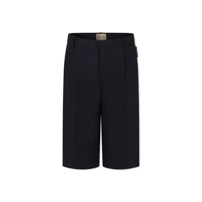 Gucci Kids' Blue Shorts For Boy With Logo