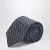 Gucci Blue Silk Jacquard Gg Tie Men