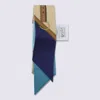 Gucci Blue Silk Scarf In Multi