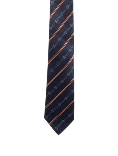 Pre-owned Gucci Blue Silk Tie
