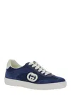 Gucci Interlocking G Suede-trimmed Sneakers In Blue