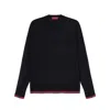 Gucci Web Ribbon Jersey Sweaters And Cardigans Blue In Black