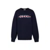 Gucci Blue Sweatshirt For Kids With Logo In Blue