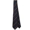 Gucci Men Labour Silk Tie In Blue