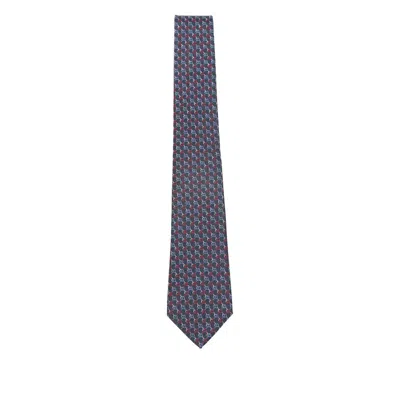Gucci Motif Pattern Tie In Black