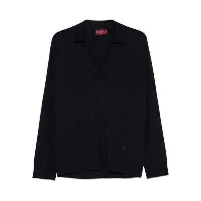 Gucci Blue Tops - Polo Tops Women In Black