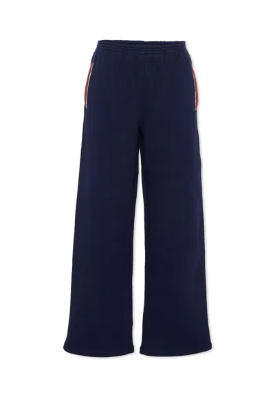 Gucci Blue Trousers For Kids With Web Detail