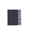 Gucci Men Wool And Cashmere Scarf With A Gradient Gg Motif In Blue
