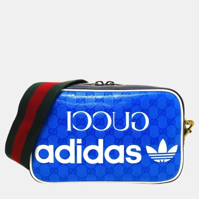 Pre-owned Gucci Blue X Adidas Small Gg Crystal Crossbody Bag