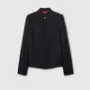 Gucci Fringed Fil Coupé Fabric Shirt In Black