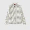 Gucci Printed Silk Twill Shirt In White