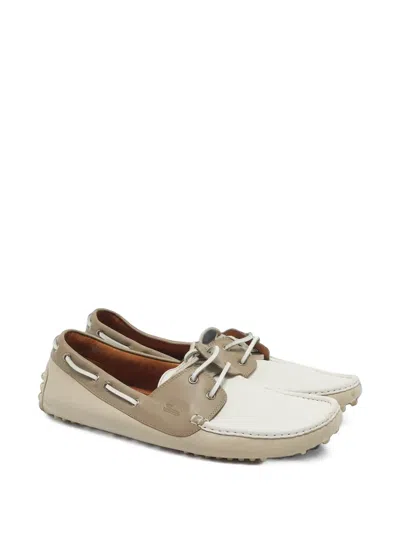 Pre-owned Gucci Boat Lacing Moccasin Loafers In Neutrals