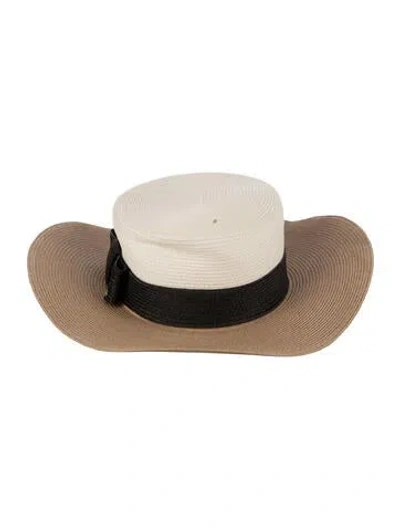 Pre-owned Gucci Boater Hat In Neutrals