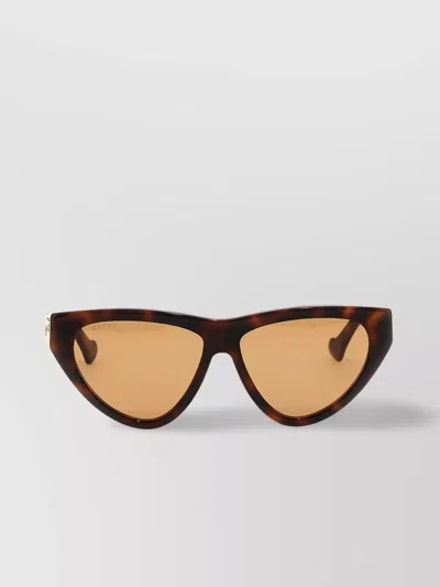 Gucci Bold Cat Eye Sunglasses With Tortoiseshell In Yellow