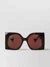 Gucci Bold Square Sunglasses Tortoiseshell Pattern