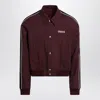 Gucci Bomber Bordeaux In Wool Blend Men In Burgundy