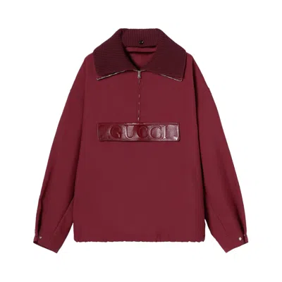 Pre-owned Gucci Bomber Gabardine Jacket 'rosso Ancora' | Red | Women's Size 38