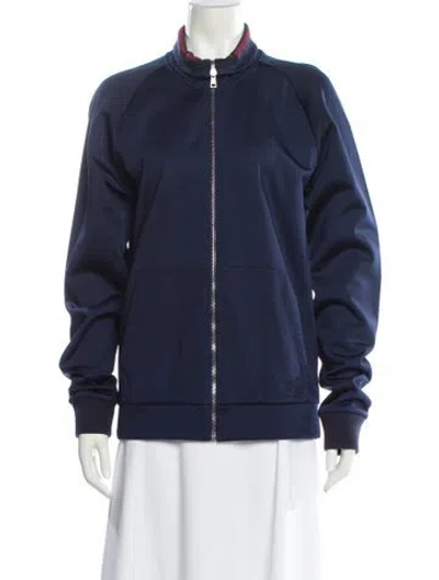Pre-owned Gucci Bomber Jacket In Blue