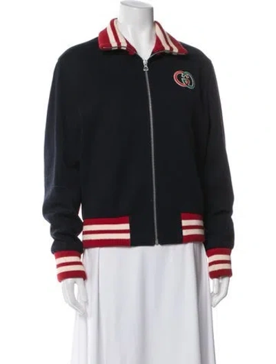 Pre-owned Gucci Bomber Jacket In Blue