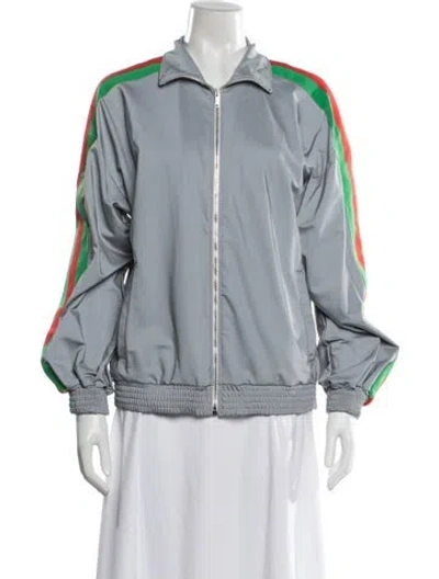 Pre-owned Gucci Bomber Jacket In Grey