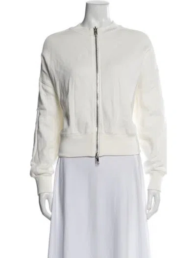 Pre-owned Gucci Bomber Jacket In White