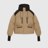 Gucci Gg Canvas Bomber Jacket In Beige