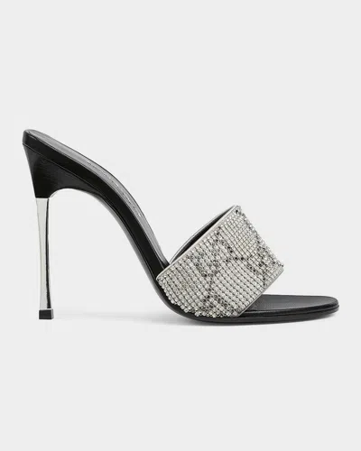 Gucci Bombshell 115mm Crystal-embellished Mesh Stiletto Sandals In White