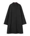 Gucci Bonded Wool Coat With Logo In Black
