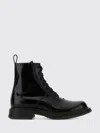 Gucci Leather Ankle Boots Chunky Sole Pull Tab In Black