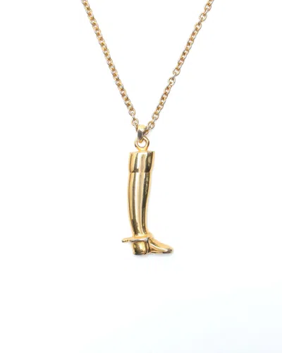 Pre-owned Gucci Boot Necklace In Gold