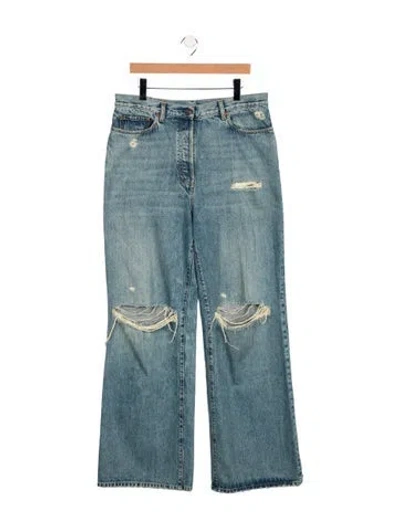 Pre-owned Gucci Bootcut Jeans In Blue