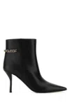 Gucci Leather Signoria Ankle Boots In Black