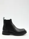 Gucci Chelsea Boots With Web In Black