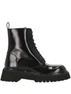 Gucci Thea Black Ankle Boots With Web Detail In Leather Woman In Black