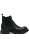 Gucci Chelsea Boots With Web In Black+multi